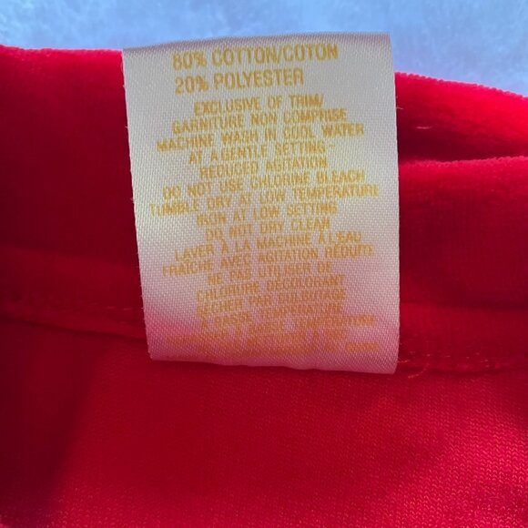 Tots Fifth Avenue Baby Footed Romper Size 6M | Red Velour Striped Pajamas VGUC - Picture 4 of 16